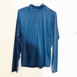 Slazenger Golf Quarter Zip Long Sleeve Lightweight Active Top Women Medium Blue